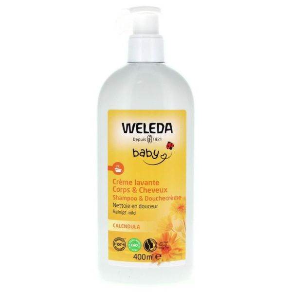 Weleda Baby Crème Lavante Corps et Cheveux Calendula - 400 ml