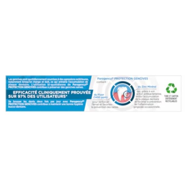 Parogencyl Dentifrice Protection Gencives 75ml - Prévention de l'inflammation gingivale et protection de l'émail