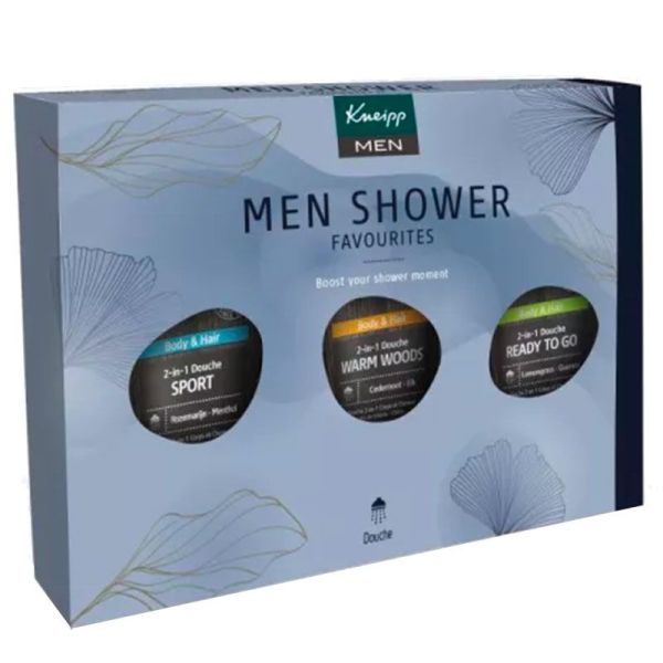 Kneipp Men Coffret Shower Men Mini Favourites - 3 Shampooing-Douche - 3x75ml