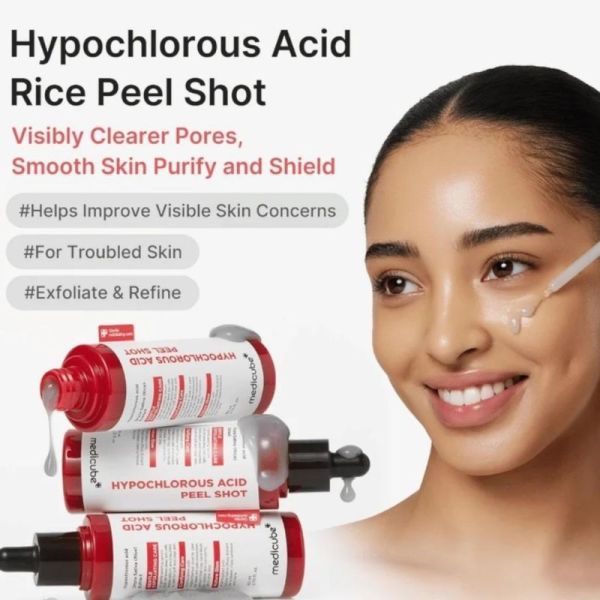 Medicube Hypochlorous Acid Peel Shot 80 ml - Exfoliant facial doux et texture affinée