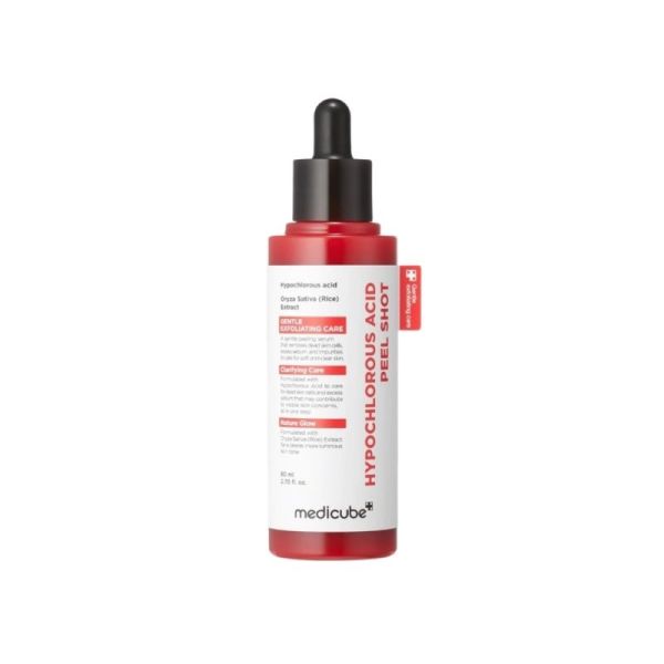 Medicube Hypochlorous Acid Peel Shot 80 ml - Exfoliant facial doux et texture affinée