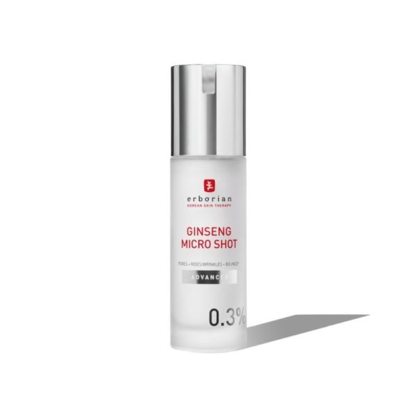 Erborian Ginseng Micro Shot Serum Advanced 0.3% - Sérum anti-âge intensif, rides installées et fermeté absolue