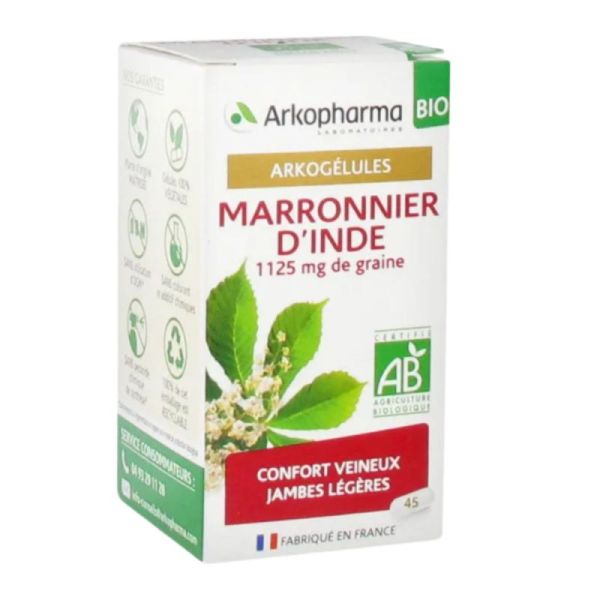 Arkopharma Arkogélules Marronnier d'Inde Bio 45 gélules