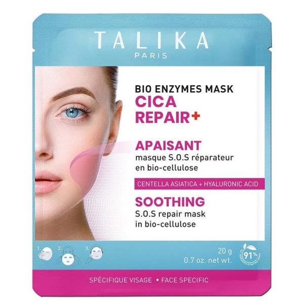 Talika Bio Enzymes Mask Cica Repair Apaisant Masque Réparateur - 1 Masque