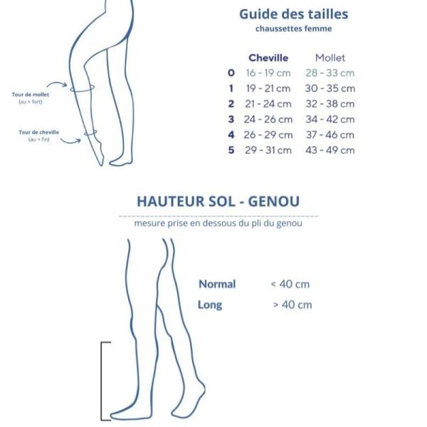 Thuasne Venoflex Incognito Absolu2 Chaussettes de Contention Moka - Long - Taille 1