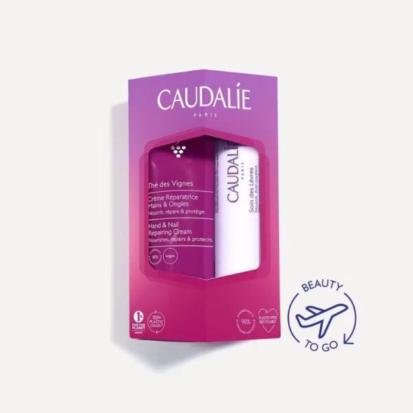 Caudalie Thé des Vignes Duo Gourmand Mains & Lèvres - Nourrit, parfume et hydrate mains et lèvres sèches