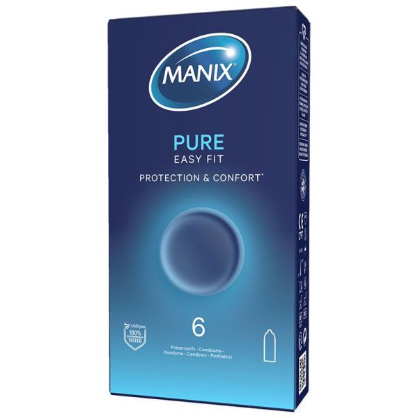 Manix Pure Easy Fit - 6 préservatifs - Sensation naturelle