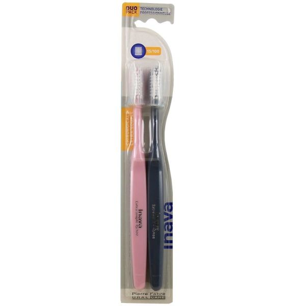 Inava Brosse à Dents Chirurgicale Extra Souple 15/100 Post-Intervention - Lot de 2
