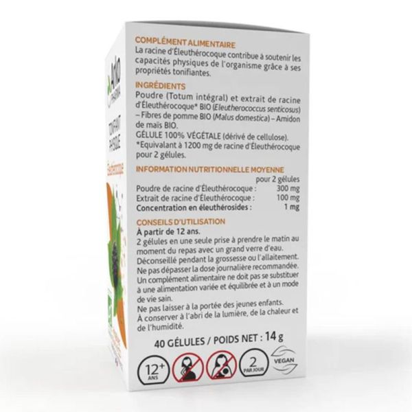Arkopharma Arkogélules Éleuthérocoque Bio 40 gélules - Tonifiant physique