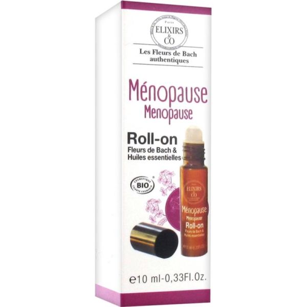 Elixirs & Co Roll-On Bio Ménopause Fleurs de Bach 10ml – Équilibre et fraîcheur