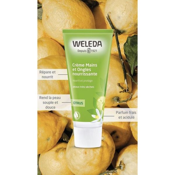 Weleda Citrus Crème Mains et Ongles Nourrissante 50ml – Hydratation et protection