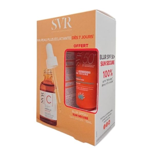 SVR [C] Ampoule Anti-Ox 30 ml + Sun Secure Blur SPF50+ 15ml OFFERT