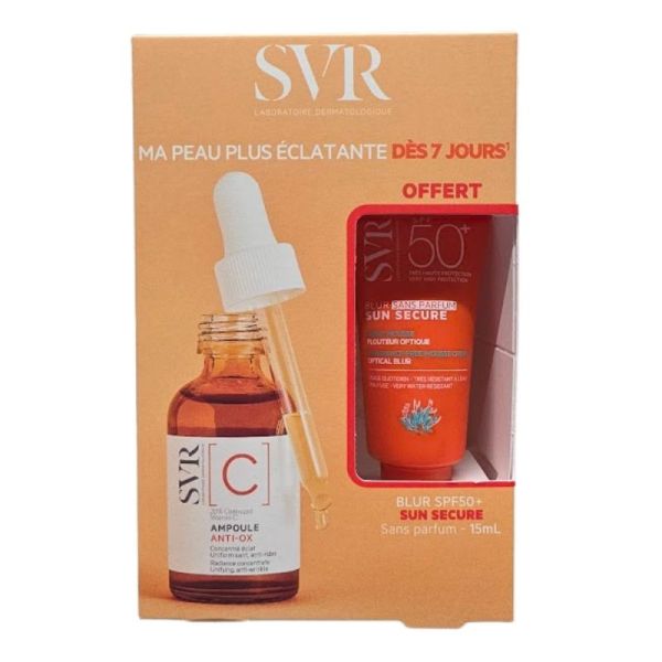SVR [C] Ampoule Anti-Ox 30 ml + Sun Secure Blur SPF50+ 15ml OFFERT