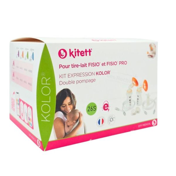 Kitett Kit Expression Double KOLOR - 26mm / Vert - Taille S - 1 kit - Pour tire-lait FISIO et FISIO PRO