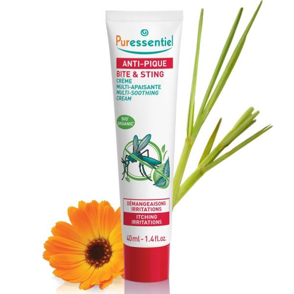 Puressentiel Anti-Pique Crème Multi-Apaisante Bio 40 ml – Soin calmant réparateur effet frais
