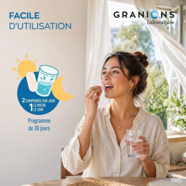 Granions Complexe Cortisol Balance 60 comprimés - Réponse globale au stress chronique