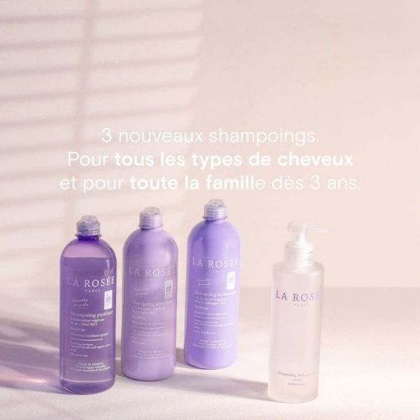 La Rosée Flacon de shampoing en verre 200 ml rechargeable - Flacon vide en verre robuste, recyclé et recyclable