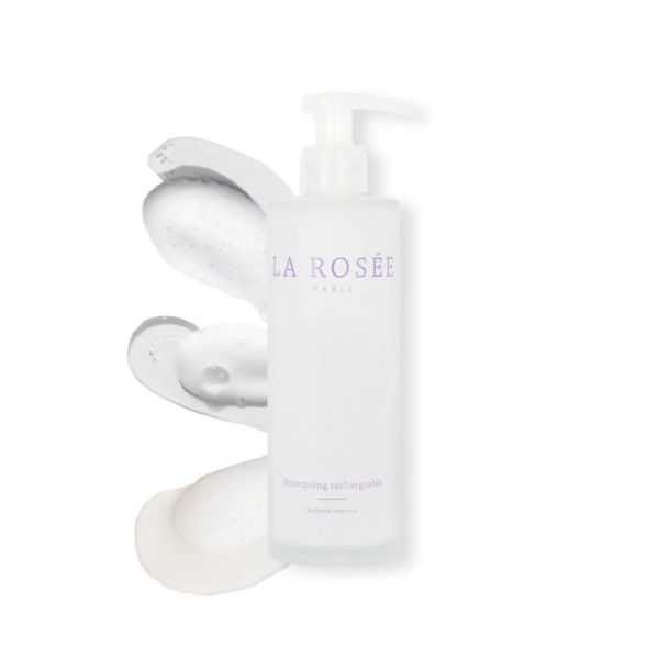 La Rosée Flacon de shampoing en verre 200 ml rechargeable - Flacon vide en verre robuste, recyclé et recyclable