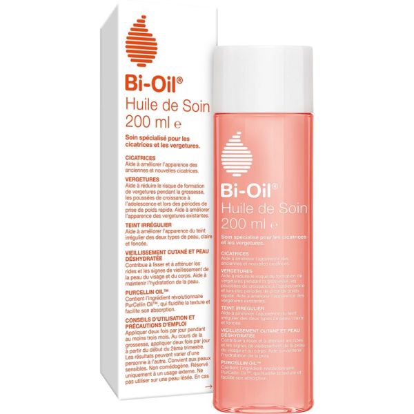 Bi-Oil Huile de Soin Spécialisée Cicatrices et Vergetures 200ml – Réparation et soin