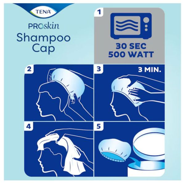 Tena Shampoo Cap ProSkin - 1x Coiffe Shampoing