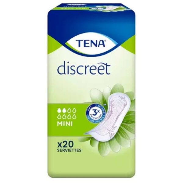 Tena Discreet Mini Protection Legères Femme - x20 serviettes