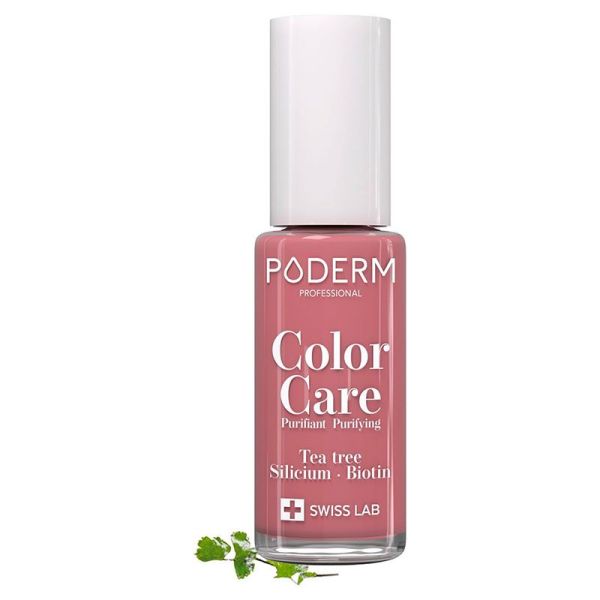 Poderm Vernis Color Care - Soingne la Mycose De L'ongle - Couleur Bois De Rose - 8ml