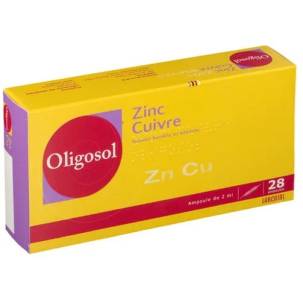 Oligosol Zinc Cuivre 28 ampoules