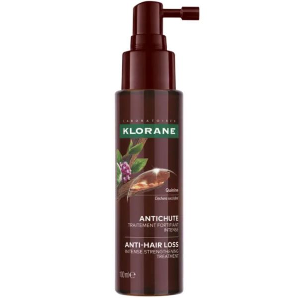 Klorane Antichute Traitement Fortifiant Intense à la Quinine - 100ml - Freine la Chute des Cheveux