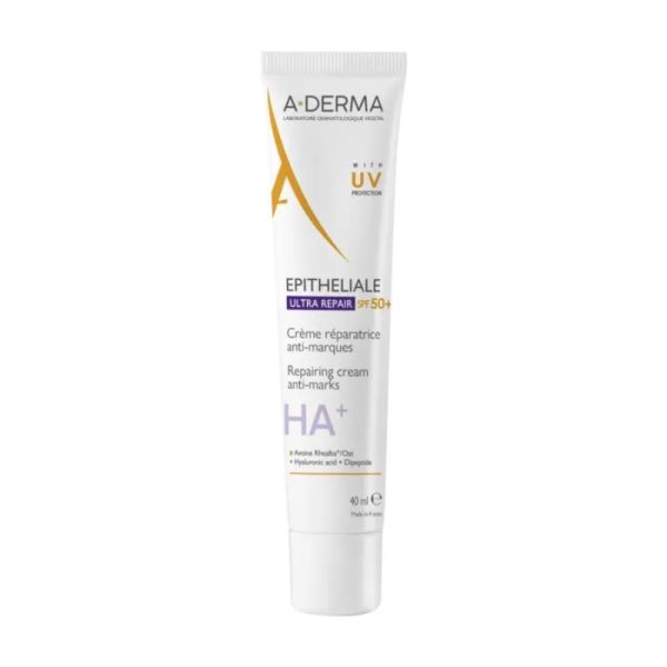 A-Derma Epitheliale A.H Ultra Repair SPF50+ Crème Réparatrice Anti-Marques Peaux Abimées - 40ml