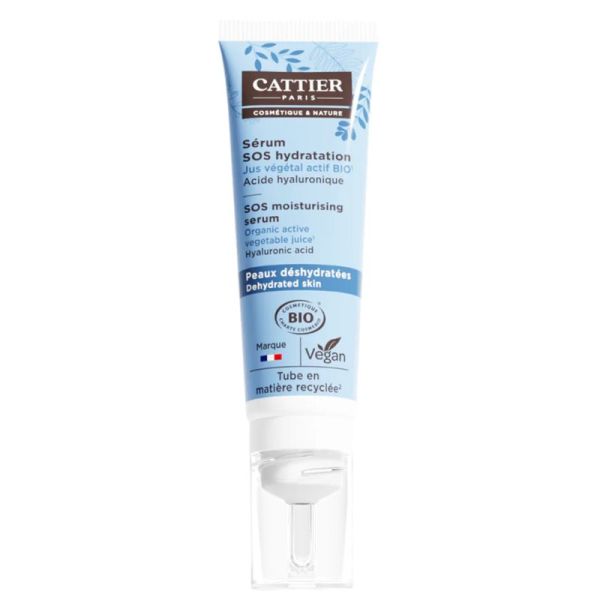 Cattier Sérum SOS Hydratation Peaux Déshydratées Bio 30ml – Éclat et fraîcheur