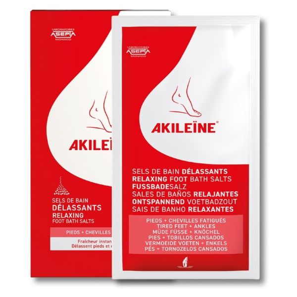 Akileïne Sels De Bain Délassants Pieds et Chevilles Fatigués - 2 × 150g