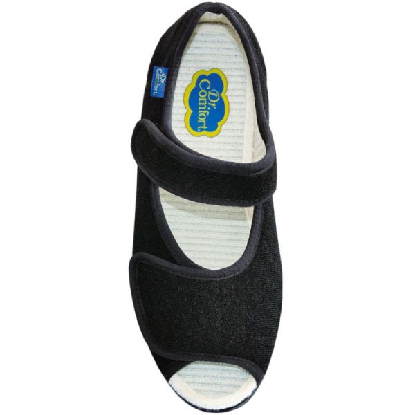 Dr Comfort CHUT Cotton Noir - Chaussures Confort Mixte Hallux Valgus