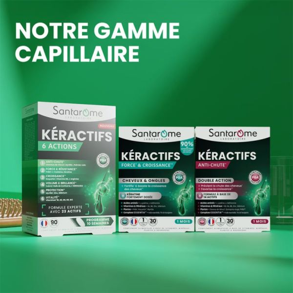 Santarome Kéractifs 6 Actions 90 Comprimés – Anti-chute et croissance