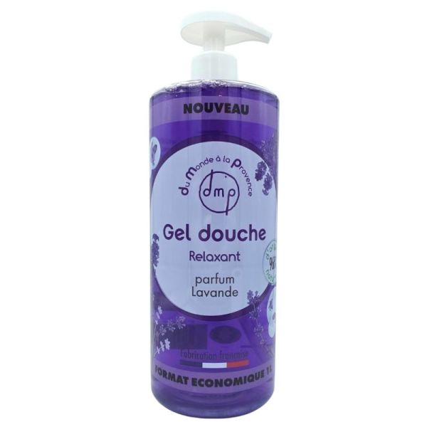Du Monde à la Provence Gel Douche Relaxant Parfum Lavande 1L - Nettoyage doux et moment apaisant pour toute la famille