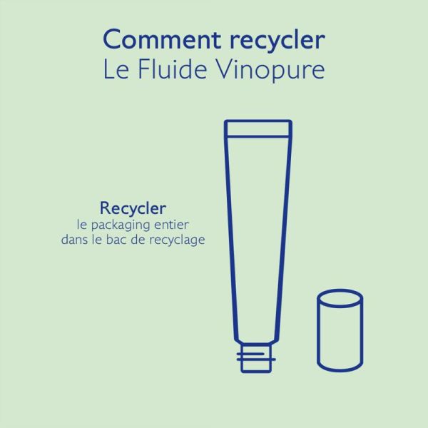 Caudalie Vinopure Fluide Matifiant Hydratant à la Poudre de Silice 60ml – Pureté et fraîcheur