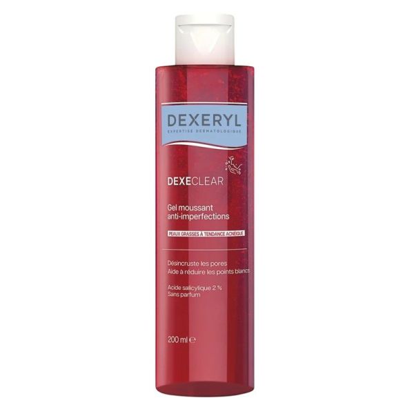 Dexeryl Dexeclear Gel Moussant Anti-Imperfections Peaux Grasses ou Acnéiques - 200ml