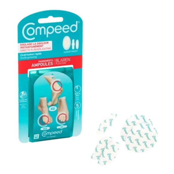 Compeed Ampoules Assortiment 5 Pansements – Réparation et fermeté