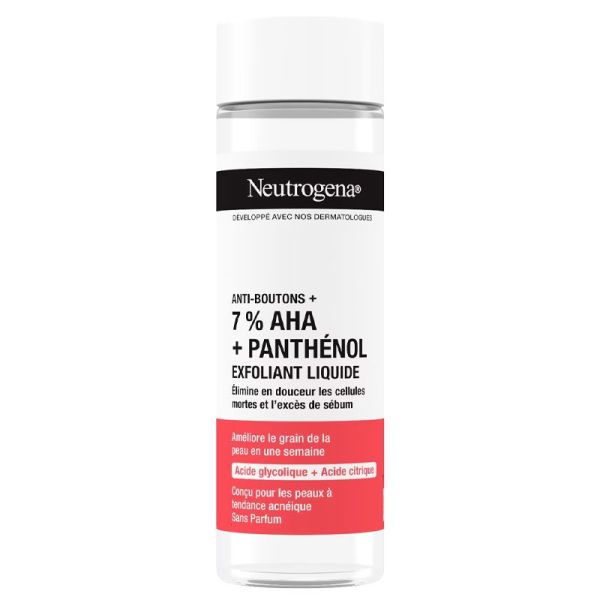 Neutrogena Anti-Boutons+ Exfoliant Liquide 125ml - Élimine en douceur les cellules mortes et l'excès de sébum