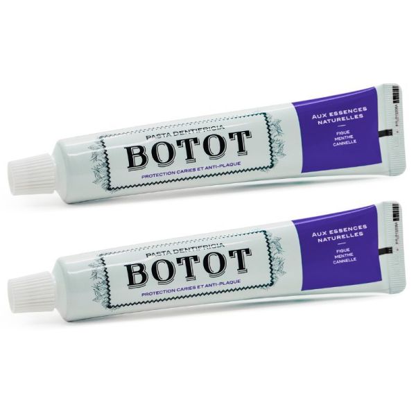 Botot Pâte Dentifrice Figue Menthe Cannelle - Lot de 2 x 75ml
