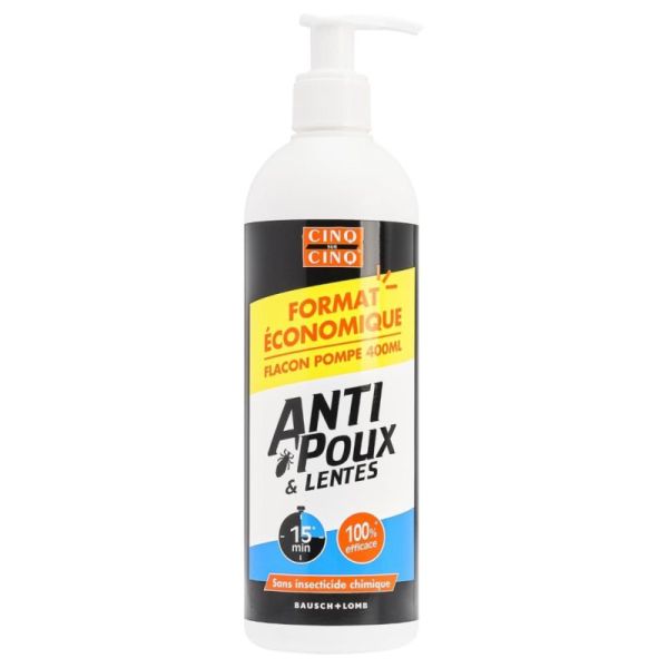 Cinq sur Cinq Shampooing-Gel Traitement Anti-Poux et Lentes avec Peigne - 400 ml