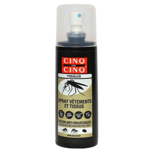 Cinq sur Cinq Spray vêtements et tissus lotion anti-moustiques 100ml