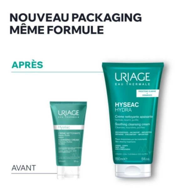 Uriage Hyseac Hydra Crème Nettoyante Apaisante 150 ml – purifie et apaise les peaux acnéiques
