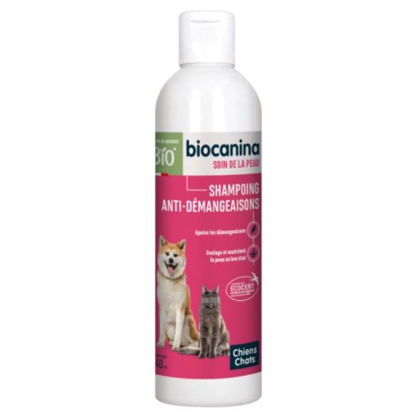 Biocanina Shampoing Anti-Démangeaisons Chien et Chat Bio - 240 ml
