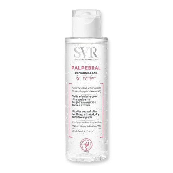 SVR Palpébral by Topialyse Gelée Micellaire Démaquillante Yeux - 125 ml - Paupières Sensibles et Irritées