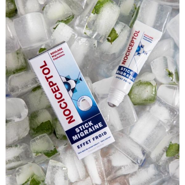 Nociceptol Stick Migraine aux Huiles Essentielles - Effet froid - Soulage Migraines et Céphalées - 10 ml