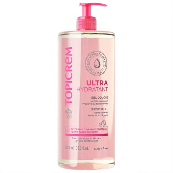 Topicrem Ultra-Hydratant Gel Douche 1L – Hygiène douceur et confort familial