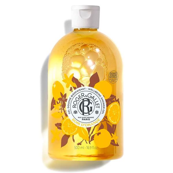 Roger & Gallet Gel Douche Bienfaisant - Bois D'orange - Nettoie et Parfume la Peau - 500ml