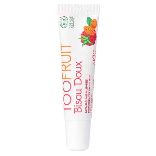 Toofruit Bisou Doux Baume à Lèvres - 10g - Nourrit, répare et protège les lèvres dès 3 ans
