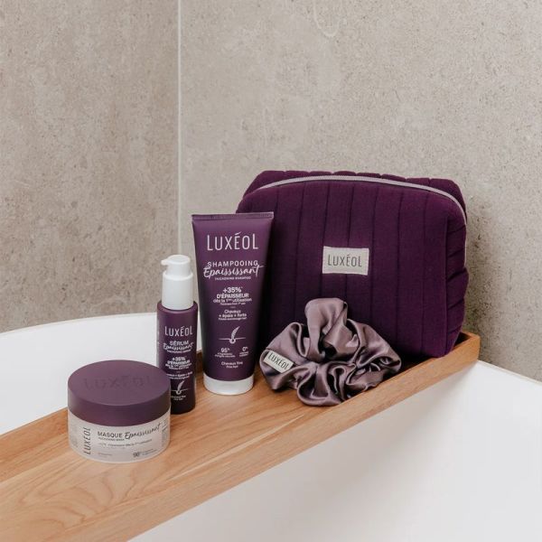 Luxéol Protocole Épaississant Coup de Cœur - Shampooing 200ml + Masque 200ml + Sérum 100ml + Trousse OFFERTE