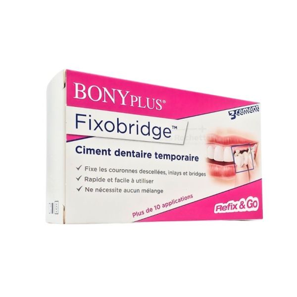 BonyPlus Fixobridge Kit Ciment Temporaire Couronnes Et Bridges – Fixation d'urgence